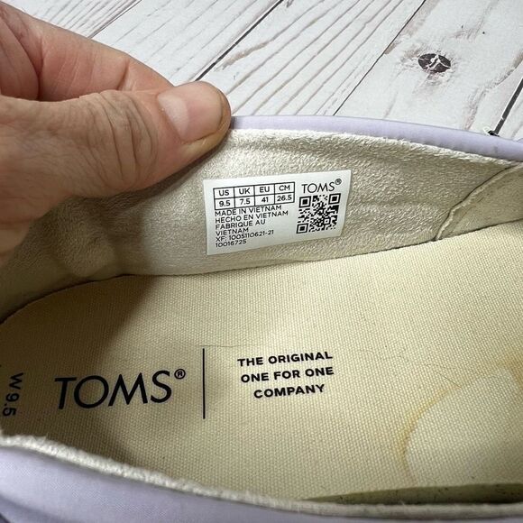 Toms Women's Lavender Multicolor Alpargata Mallow Puffy Puffer Slippers Size 9.5 - Picture 6 of 7